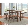 Benton Pecan 5 Piece Backless Dining Set -furniture QK1038427 EMHF LF1 RM