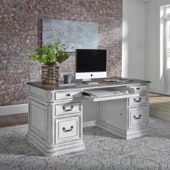 Magnolia Manor Antique White Desk -furniture QK1038673 LIBF LF1 RM