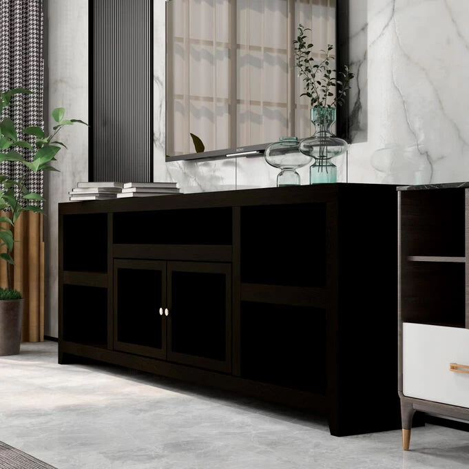 Skyline Mocha 85 Inch Super Console 4 Skyline Mocha 85 Inch Super Console - Image 2