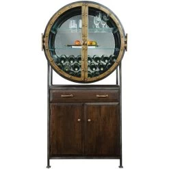 Rob Roy Dark Wood Wine And Bar Cabinet