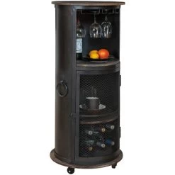 Half Pint Black Wine And Bar Cabinet 9 Half Pint Black Wine And Bar Cabinet -furniture QK1040294 HOMI AFL OL