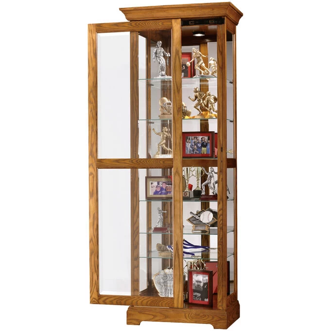 Moorland Oak Curio Cabinet 4 Moorland Oak Curio Cabinet - Image 2