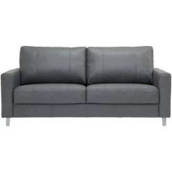 Nico Brown Leather Queen Sleeper Loveseat