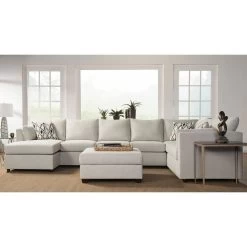 Payne Eggshell 4 Piece Left Chaise Sectional