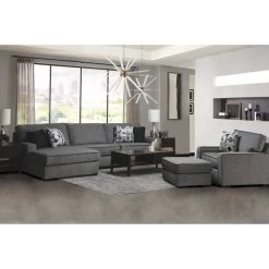 Cash Brevard Gray 2 Piece Left Chaise Sectional