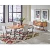Charlotte Walnut And Bark 5 Piece Rectangular Dining Set -furniture QK1040933 DAVF LF1 RM