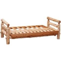 Cedar Log Natural Cedar Futon Frame -furniture QK1041662 FIRE IS1 OL