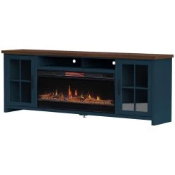 Nantucket Blue Denim 88 Inch Fireplace Console 5 Nantucket Blue Denim 88 Inch Fireplace Console -furniture QK1042441 LEGE AFL OL