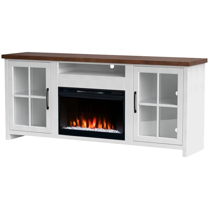 Hampton White 72 Inch Fireplace Console 4 Hampton White 72 Inch Fireplace Console - Image 2