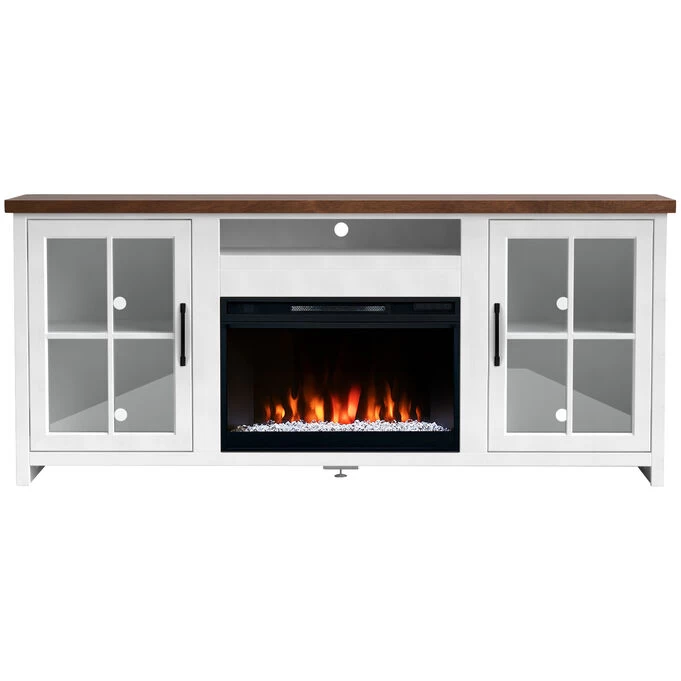 Hampton White 72 Inch Fireplace Console 3 Hampton White 72 Inch Fireplace Console