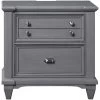 Hilton Head Gray 2 Drawer Nightstand -furniture QK1042802 DAVF PRI OL