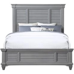 Hilton Head Gray Queen Panel Bed