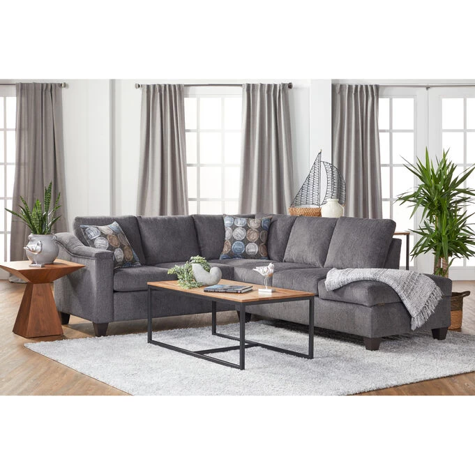 Lake Flannel Right Chaise Sectional 3 Lake Flannel Right Chaise Sectional