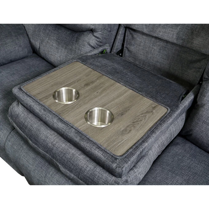 Kish Charcoal Reclining Console Loveseat 5 Kish Charcoal Reclining Console Loveseat - Image 3