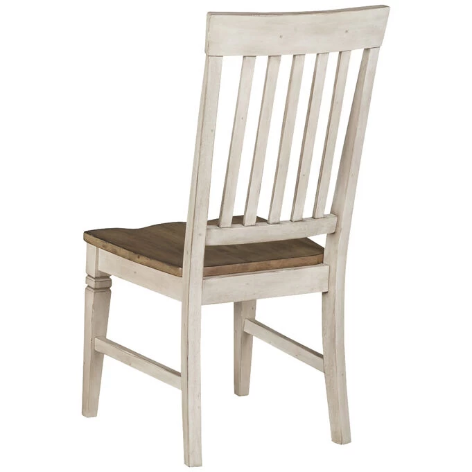 Beacon Smokey White Slat Back Chair 4 Beacon Smokey White Slat Back Chair - Image 2
