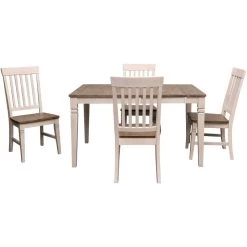 Beacon Smokey White 5 Piece Dining Set -furniture QK1045153 AAME AFL OL