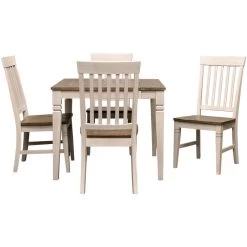 Beacon Smokey White 5 Piece Dining Set