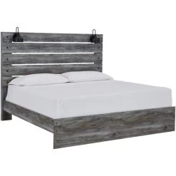 Baystorm Gray King Sconce Panel Bed