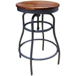 Bosa Gun Metal Adjustable Height Stool