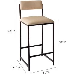 Adelle Cream Bar Stool -furniture QK1046505 BAKA MOD OL
