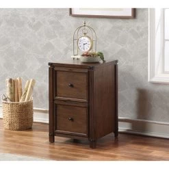 Baton Rouge Brushed Walnut File Cabinet -furniture QK1046515 OSPR LF1 RM