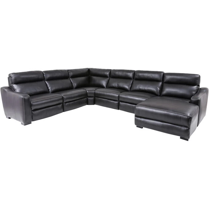 Aveo Blackberry 6 Piece POWER + Reclining Right Chaise Sectional 3 Aveo Blackberry 6 Piece POWER + Reclining Right Chaise Sectional