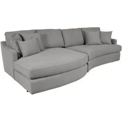 Ferris Gray 2 Piece Swivel Sofa -furniture QK1047377 PRRI AFL OL