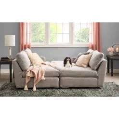 Ferris Gray 2 Piece Swivel Sofa -furniture QK1047377 PRRI SH LF6 RM