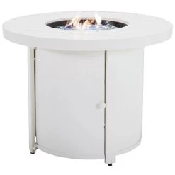 Sundown White Fire Pit Table