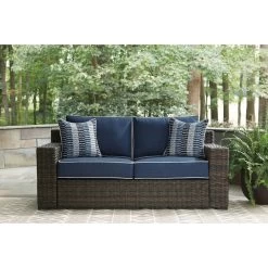 Grasson Lane Blue Loveseat -furniture QK1048821 ASHL LF2 RM