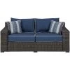 Grasson Lane Blue Loveseat -furniture QK1048821 ASHL PRI OL