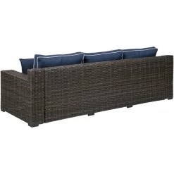 Grasson Lane Blue Sofa -furniture QK1048822 ASHL BCK OL