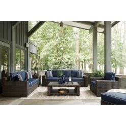 Grasson Lane Blue Sofa -furniture QK1048822 ASHL LF2 RM