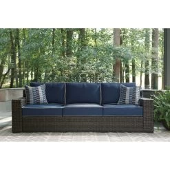 Grasson Lane Blue Sofa -furniture QK1048822 ASHL LF3 RM