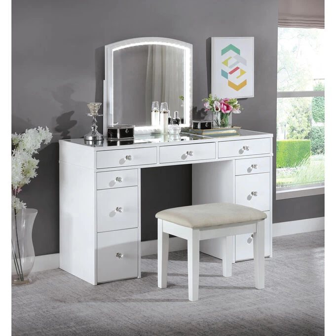 Louise White 3 Piece Vanity 4 Louise White 3 Piece Vanity - Image 2