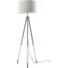 Adesso Della Brushed Steel Nightlight Floor Lamp