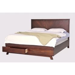 Sahara Dark Mahognay Queen Storage Bed