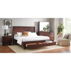 Sahara Dark Mahognay Queen Storage Bed 13 Sahara Dark Mahognay Queen Storage Bed -furniture QK1054097 NAPA LF3 RM