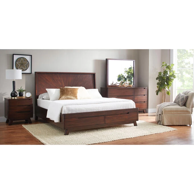 Sahara Dark Mahognay Queen Storage Bed 8 Sahara Dark Mahognay Queen Storage Bed - Image 6