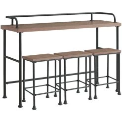 Elements Jensen Medium Brown 4 Piece Bar Set -furniture QK1054115 ELEM AFR OL