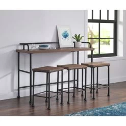 Elements Jensen Medium Brown 4 Piece Bar Set -furniture QK1054115 ELEM LF1 RM
