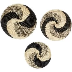 Samara Black Set Of 3 Abstract Wall Decor