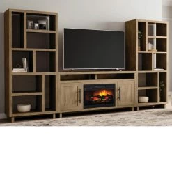Sienna Autumn Wheat 64 Inch Fireplace Console -furniture QK1055076 APAM LF1 RM