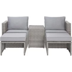 Malibu Gray 5 Piece Patio Set