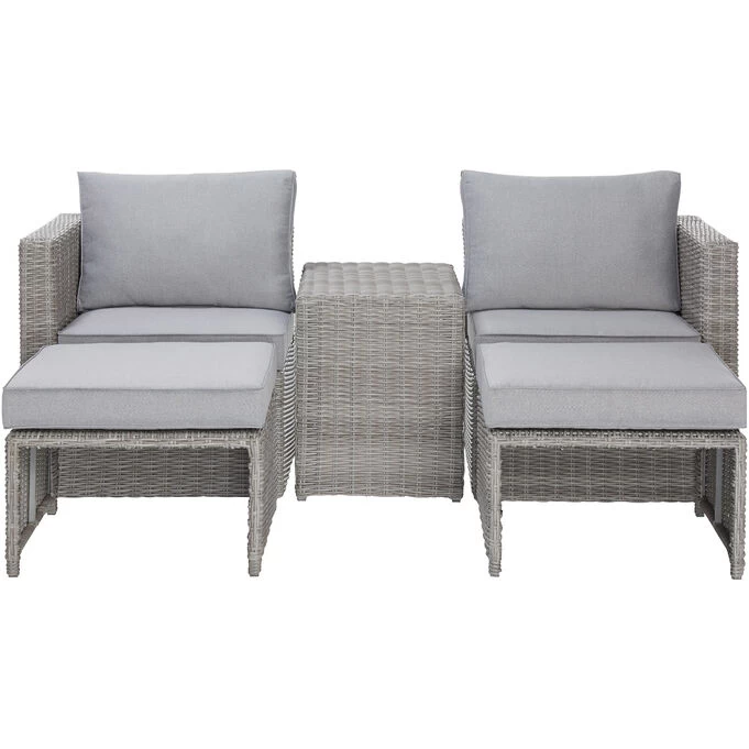 Malibu Gray 5 Piece Patio Set 3 Malibu Gray 5 Piece Patio Set