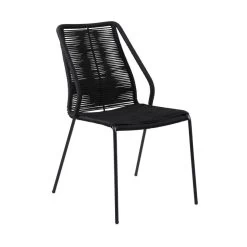 Clip Black Stackable Side Chair