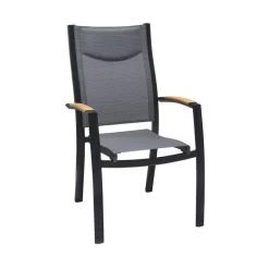 Panama Dark Gray Stackable Arm Chair