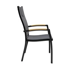 Panama Dark Gray Stackable Arm Chair -furniture QK1056174 ARMN IS1 OL