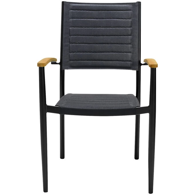 Portals Black Stackable Arm Chair 3 Portals Black Stackable Arm Chair