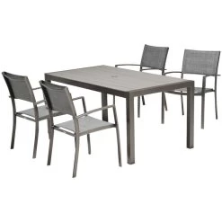 Solana Gray 5 Piece Dining Set
